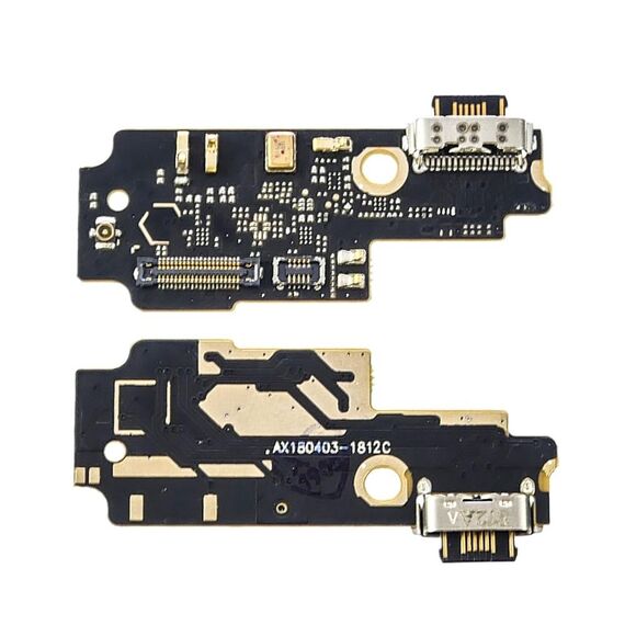 Фото 1. Роз'єм зарядки для Xiaomi Mi Mix 2S (USB Type-C) на платі з мікрофоном і компонентами | Yuca.com.ua