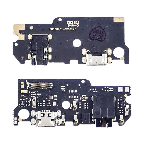 Фото 1. Роз'єм зарядки для Meizu M6s на платі з мікрофоном і компонентами | Yuca.com.ua