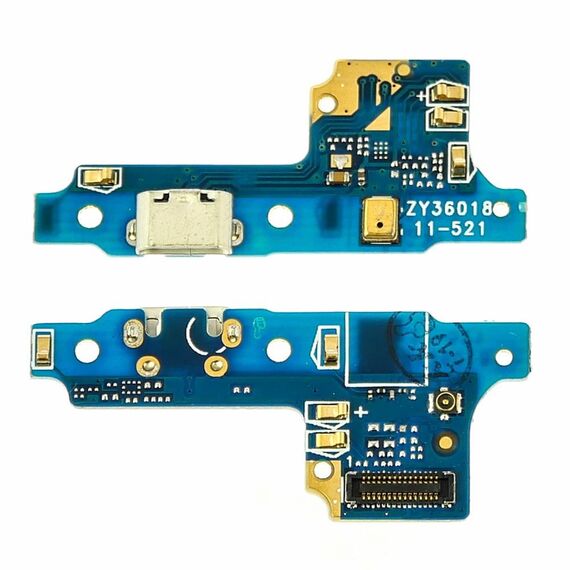 Фото 1. Роз'єм зарядки для Huawei Y5 (2017) (MYA-L02, MYA-L22) на платі з мікрофоном і компонентами | Yuca.com.ua