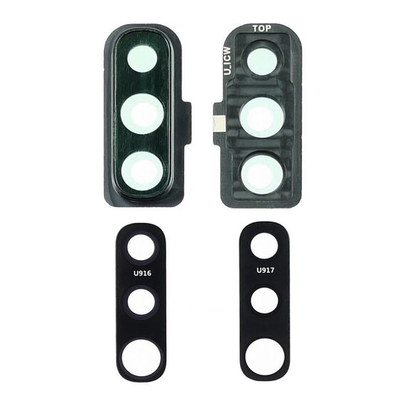 Фото 1. Скло камери для Samsung A705 Galaxy A70 (2019) чорне із сірою рамкою | Yuca.com.ua