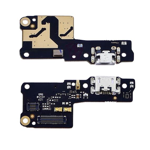 Фото 1. Роз'єм зарядки для Xiaomi Redmi 7A на платі з мікрофоном і компонентами | Yuca.com.ua