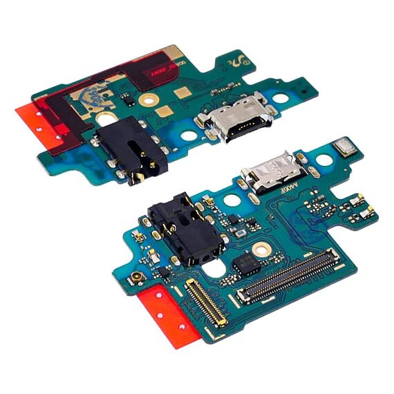 Фото 1. Роз'єм зарядки для Samsung A405 Galaxy A40 (2019) на платі з мікросхемою, мікрофоном і компонентами | Yuca.com.ua