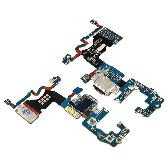 Фото 1. Роз'єм зарядки для Samsung G960 Galaxy S9 на платі з мікрофоном і компонентами | Yuca.com.ua