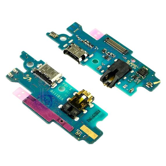Фото 1. Роз'єм зарядки для Samsung M205 Galaxy M20 (2019) на платі з мікросхемою, мікрофоном і компонентами | Yuca.com.ua