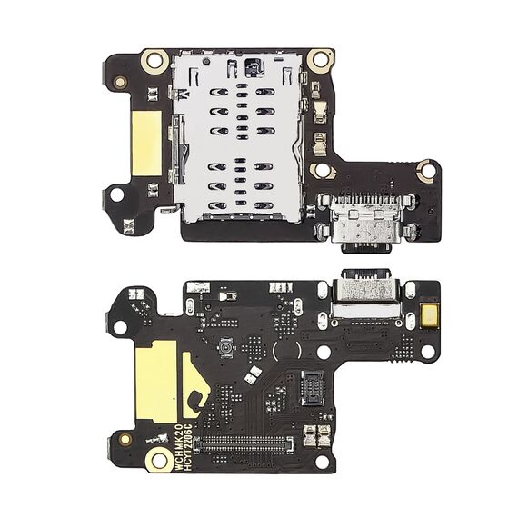 Фото 1. Роз'єм зарядки для Xiaomi Mi9T (USB Type-C) на платі з мікрофоном і компонентами | Yuca.com.ua