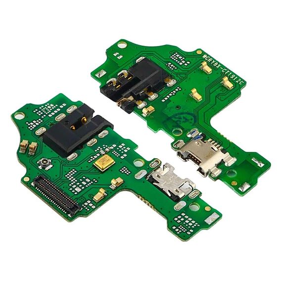 Фото 1. Роз'єм зарядки для Huawei Honor 8X на платі з мікрофоном і компонентами | Yuca.com.ua