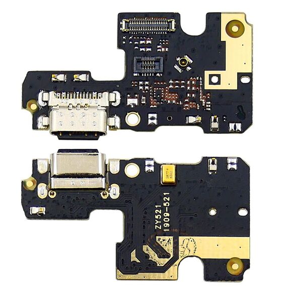 Фото 1. Роз'єм зарядки для Xiaomi Mi A3 (USB Type-C) на платі з мікрофоном і компонентами | Yuca.com.ua
