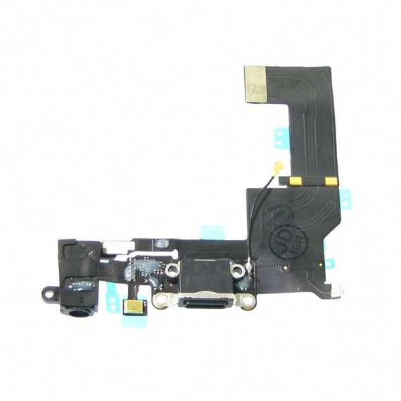 Фото 1. Шлейф для Apple iPhone 5s з чорним роз'ємом живлення, гарнітури, з мікрофоном | Yuca.com.ua