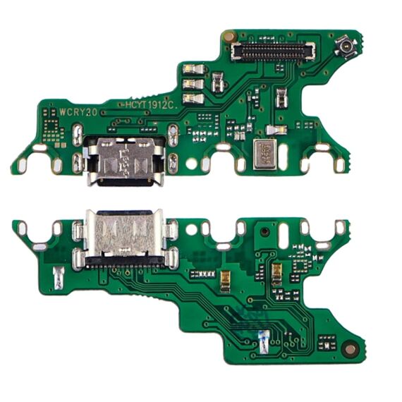 Фото 1. Роз'єм зарядки для Huawei Nova 5T на платі з мікрофоном і компонентами | Yuca.com.ua