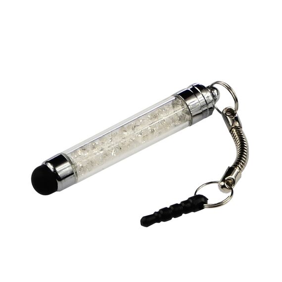 Фото 1. Стилус-брелок ємнісний, з прозорими кристалами | Yuca.com.ua