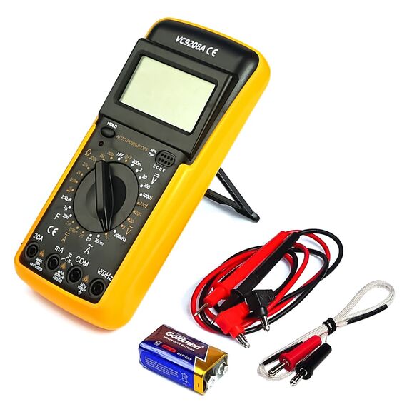 Фото 1. Мультиметр цифровий VC9208A з термопарою (струм до 20A) | Yuca.com.ua