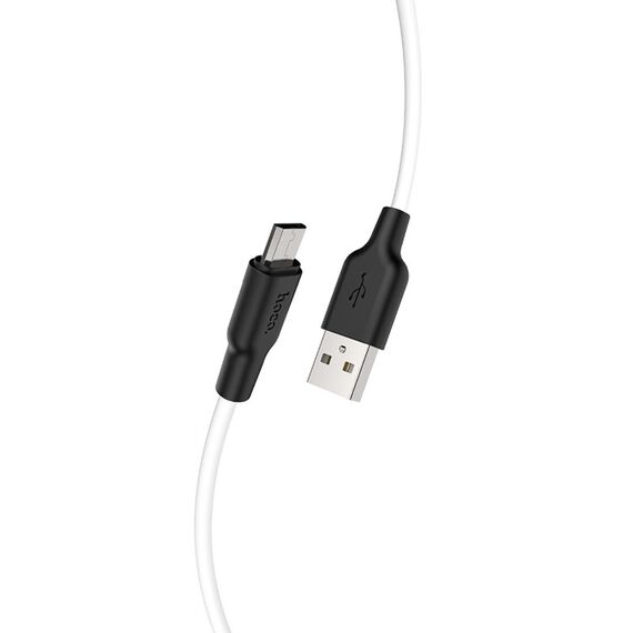 Фото 1. Кабель Hoco X21 Plus USB to MicroUSB 1m black white | Yuca.com.ua