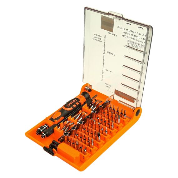 Фото 1. Набір інструментів Jakemy JM-8150 (ручка, 48 біт, подовжувач 60мм, гнучкий подовжувач 100мм) | Yuca.com.ua