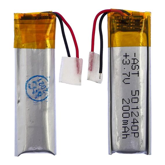 Фото 1. Акумулятор 501240P універсальний з контролером, 5 х 12 х 44 мм (200 mAh) | Yuca.com.ua