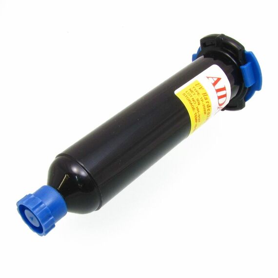 Фото 1. Клей LOCA Aida TP-2500F (30г) у чорному шприці, для склеювання комплектів дисплей+тачскрін під ультрафіолетом | Yuca.com.ua