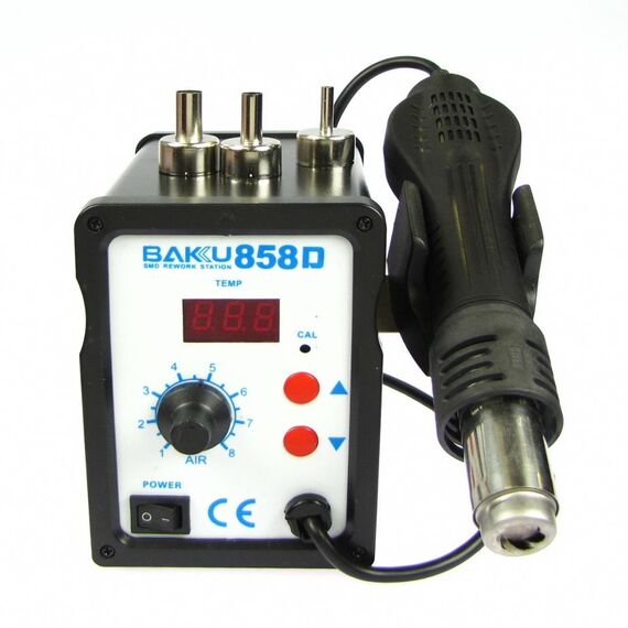 Фото 1. Паяльна станція Baku BK858D, фен з цифровим блоком регулювання (220V, 700W) | Yuca.com.ua