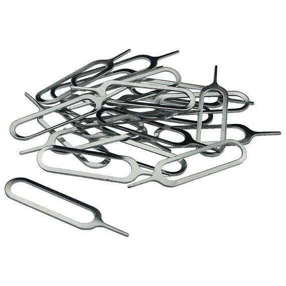 Фото 1. Металевий ключ для вилучення тримача sim карти (комплект 20шт) | Yuca.com.ua