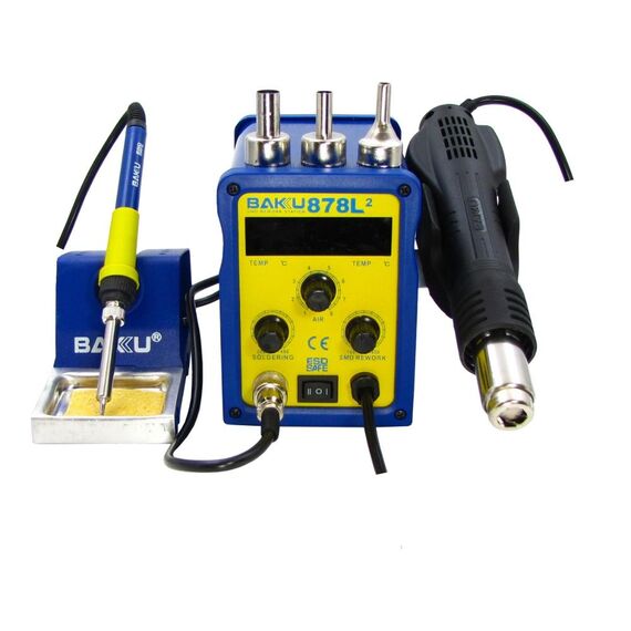 Фото 1. Паяльна станція Baku BK878L2 фен, паяльник, цифрова індикація | Yuca.com.ua