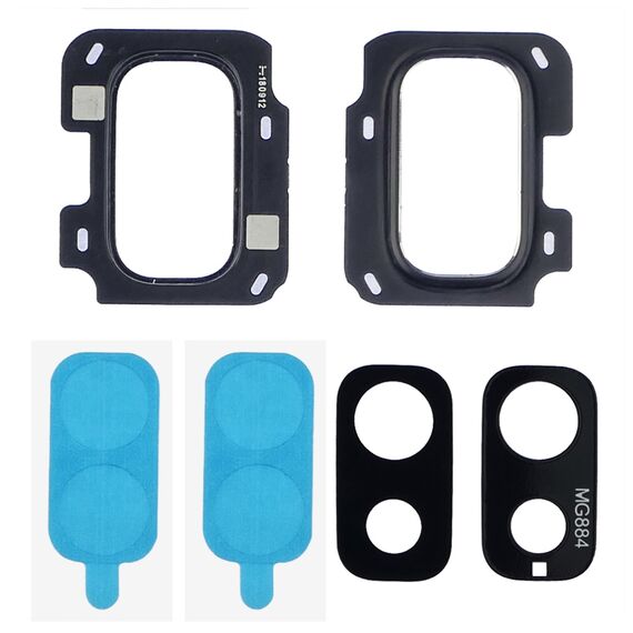 Фото 1. Скло камери для Samsung J810 Galaxy J8 (2018) чорне з чорної рамкою | Yuca.com.ua