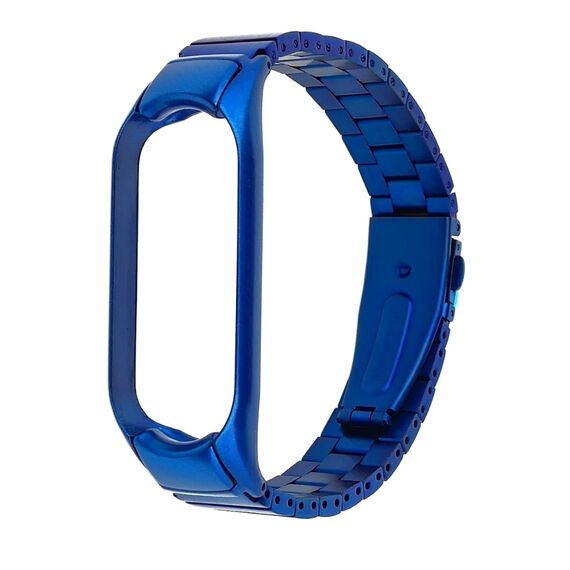 Фото 1. Ремінець металевий для Xiaomi Mi Band 4 блоковий синій | Yuca.com.ua