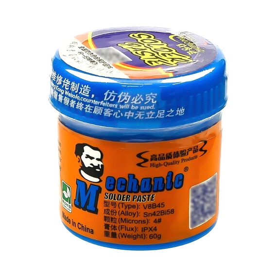 Фото 1. Паста BGA легкоплавка Mechanic BS458-B80 60г, 138°C | Yuca.com.ua