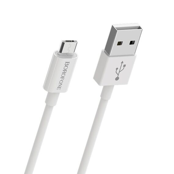 Фото 1. Кабель Borofone BX22 USB to MicroUSB 1m white | Yuca.com.ua