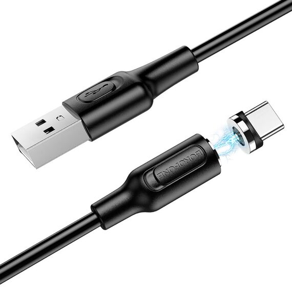 Фото 1. Кабель Borofone BX41 магнітний USB to Type-C 1m black | Yuca.com.ua