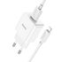 Фото 1. Мережевий зарядний пристрій Hoco C106A USB білий + кабель USB to Lightning | Yuca.com.ua
